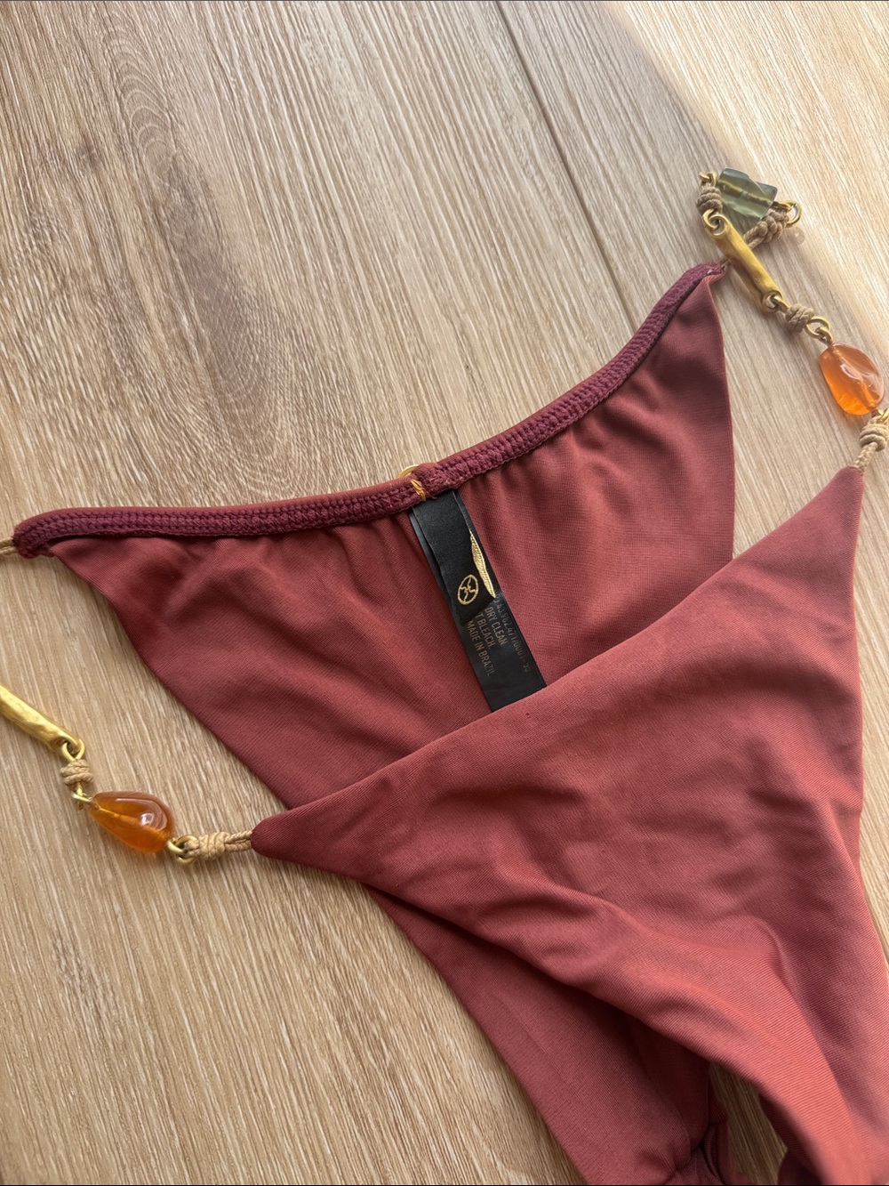 Vix Paula Hernany Women’s Triangle Bikini Set with Gold Accent - Picture 3 of 3